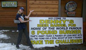 Sign in front of Denny's Beer Barrel Pub in Pennsylvania